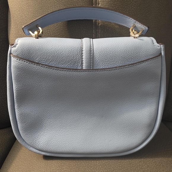 NWT Kate Spade KL025 Kayla Saddle Top Handle Bag Crossbody Handbag Montauk Blue - Picture 4 of 5